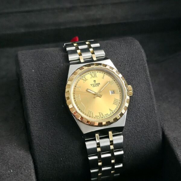 Tudor Royal Date Twotone Champagne Dial 28mm